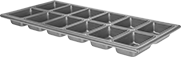 Image of Product. Front orientation. Pans. Steel Compartmented Pans, Style B.