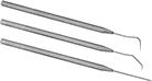 Image of Product. 3 Pieces. Front orientation. Picks. Precision Pick Sets, Straight Handle, 3 Pieces.