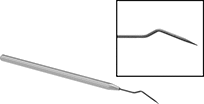 Image of Product. 20° Angled Tip. Front orientation. Contains Border. Picks. Precision Picks, 20° Angled Tip, Straight Handle.