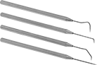 Image of Product. 4 Pieces. Front orientation. Picks. Precision Pick Sets, Straight Handle, 4 Pieces.