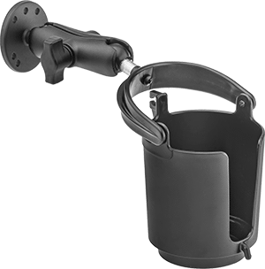 Image of Product. Front orientation. Bottle Holder, Screw Mount with Swivel Joint, for 3" Maximum Diameter.