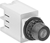 Image of Product. Light for 13 mm Panel Cutout. Front orientation. Indicator Lights. Conical Oil-Resistant Panel Indicator Lights with Screw Terminals, LED Bulb, For 13 mm (1/2") Diameter Panel Cutouts.