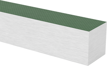 Image of Product. Front orientation. High-Temperature Garolite G-11 Bar, 1" Thick, 1" Wide, 48" Long.