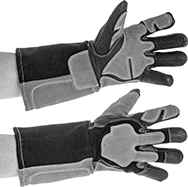 Image of Product. Elastic Cuff with Reinforced Wrist. Front orientation. Gloves. MIG Welding Gloves.