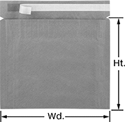 Image of Product. Front orientation. Contains Annotated. Envelopes. Recycled Honeycomb-Padded Shipping Envelopes with Adhesive-Strip Closure.