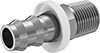 Metal Push-On Barbed Hose Fittings for Air and Water