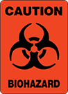 Image of Product. Front orientation. Signs. Illustrated Hazardous Material Signs, Caution—Biohazard with Biohazard Symbol (English).