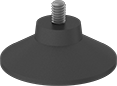 Image of Product. Front orientation. Protective Feet. Threaded-Stud-Mount Protective Feet, Rubber Base.