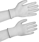 Image of ProductInUse. Knit Cuff with Rubber Coating. Front orientation. Gloves. Cut- and Heat-Protection Gloves, Gloves with Silicone Rubber Coating.