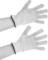 Image of ProductInUse. Knit Cuff. Front orientation. Gloves. Cut- and Heat-Protection Gloves, Gloves, Knit Cuff.