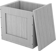 Image of Product. Front orientation. Shipping Boxes. UN-Compliant Wood Shipping Boxes.