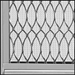 Image of Specification. Reinforced Screen

Panel. Front orientation. ZoomedIn view. Contains Border. Chip Guards. Hinged Chip Guards, Reinforced Screen Panel.