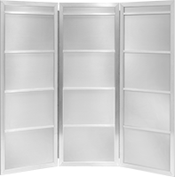 Image of Product. Front orientation. Chip Guards. Hinged Chip Guards, Solid Panel.