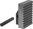 Image of Product. Front orientation. Pipe Wrench Jaws. Heel Pipe Wrench Jaws.