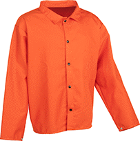 Image of Product. Jacket. Front orientation. Jackets. High-Visibility Welding Jackets, Cotton Fabric, Orange.