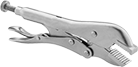 Image of Product. Flat Jaws and Lever Release. Front orientation. Locking Pliers. Locking Pliers , Flat Jaws and Lever Release—Plain Grip.