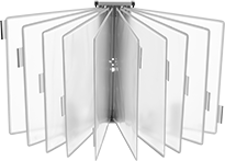 Image of Product. Front orientation. Document Binders. Easy-Flip Display Binders with Silver Ion Finish.