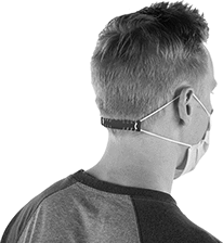 Image of ProductInUse. Front orientation. Face Mask Strap Extenders.