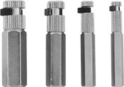 Image of Product. Front orientation. Screw, Pipe, and Stud Extractors. Internal Knurled-Grip Extractor Sets.