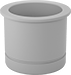 Image of Product. Bottom orientation. Pipe and Fittings. Flame-Retardant Drain, Waste, and Vent Polypropylene Pipe Fittings for Chemicals, Straight Adapters, Electrofusion Socket Male × Grooved-End Clamp-On Male.