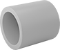 Image of Product. Front orientation. Pipe and Fittings. High-Purity Polypropylene Pipe Fittings for Drinking Water, Straight Connectors, Socket Fusion Weld Female.