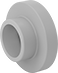 Image of Product. Straight Adapter. Front orientation. Pipe Stub Ends. High-Purity Polypropylene Pipe Flanges for Drinking Water.