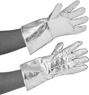 Image of Product. Front orientation. Gloves. Heat-Reflective Aluminized Gloves.
