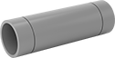 Image of Product. Male. Front orientation. Pipe and Fittings. Flame-Retardant Drain, Waste, and Vent Polypropylene Pipe Nipples and Pipe for Chemicals, Pipe—Unthreaded, Electrofusion Socket/Grooved-End Clamp-On Male.