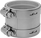Image of Product. Bottom orientation. Pipe and Fittings. Flame-Retardant Drain, Waste, and Vent Polypropylene Pipe Fittings for Chemicals, Straight Connectors, Clamp On.