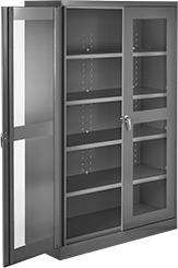 Image of Product. Front orientation. Cabinets. Shelf Cabinets with Clear-View Doors.
