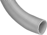 Image of Product. Front orientation. Duct Hose and Fittings. Impact-Resistant Duct Hose and Fittings for Metal Chips and Wood Shavings, Hose with Unfinished Ends.