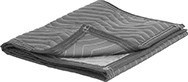 Image of Product. Front orientation. Shipping Blankets. Cotton/Polyester Shipping Blankets with Hook and Loop Straps.