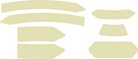Image of Product. Front orientation. Labels. Hard-Hat Labels , Blank—Glow-in-the-Dark.