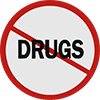 Image of Product. Front orientation. Labels. Hard-Hat Labels , No Drugs.