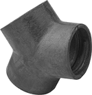 Image of Product. Front orientation. Duct Hose and Fittings. Crush-Resistant Duct Hose and Fittings for Fumes, Wye Connectors.