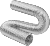 Image of Product. Front orientation. Duct Hose and Fittings. Bend-and-Stay Metal Duct Hose for Fumes.