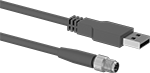Image of Product. Front orientation. USB Cords. Nano M8/USB Adapter Cords, M8 Connection, Plug, USB-A Connection.