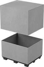 Image of Product. (Pallet Not Included). Front orientation. Shipping Boxes. Adjustable-Height Large-Capacity Cardboard Shipping Boxes .