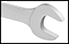 Image of Specification. Front orientation. ZoomedIn view. Contains Border. Round Opening. Double Open-End Wrenches.