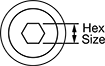 Image of Attribute. Front orientation. Contains Annotated. Thread Adapters. Male-Female Round Universal Thread Adapters with Through Hole.