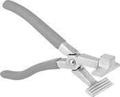 Image of Product. Front orientation. Fabric-Stretching Pliers. Fabric-Stretching Pliers with Hammer Jaw, Straight Nose and Cushion Grip.