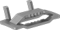Image of Product. Front orientation. Hose and Tube Clamps. Build-Your-Own Band-and-Buckle Clamps, Buckles, Clip-On Buckle with Teeth.