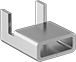 Image of Product. Front orientation. Hose and Tube Clamps. Build-Your-Own Band-and-Buckle Clamps, Buckles, Clip-On Buckle.