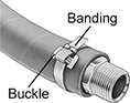 Image of ProductInUse. Front orientation. Contains Annotated. Hose and Tube Clamps. Build-Your-Own Band-and-Buckle Clamps.