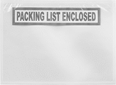 Image of Product. Front orientation. Packing Slip Pouches. Biodegradable Adhesive-Closure Packing Slip Pouches.