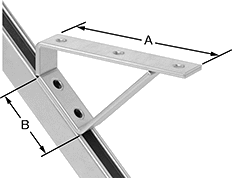 Image of Product. Front orientation. Contains Annotated. Strut Channel Framing and Fittings. Strut Channel Stair Tread Mounts.