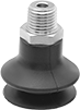 Image of Product. Single Bellows with Male Connection. Front orientation. Vacuum Cups. Height-Adjusting Vacuum Cups, Single Bellows, Male.