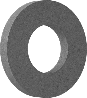 Image of Product. Front orientation. Oil-Embedded Thrust Bearing for Food&Beverage, 841 Bronze, for 6mm Shaft Diameter, 12mm OD, 1.5mm Thick.