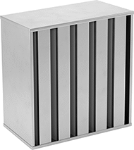 Image of Product. Front orientation. Air Filters. Long-Life HEPA Box Air Filters, Aluminum Frame.