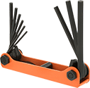 Image of Product. Front orientation. L-Keys. Fold-Up L-Key Sets, High-Visibility Plain Grip.